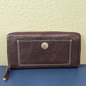 Coach Leather Wallet with zipper close